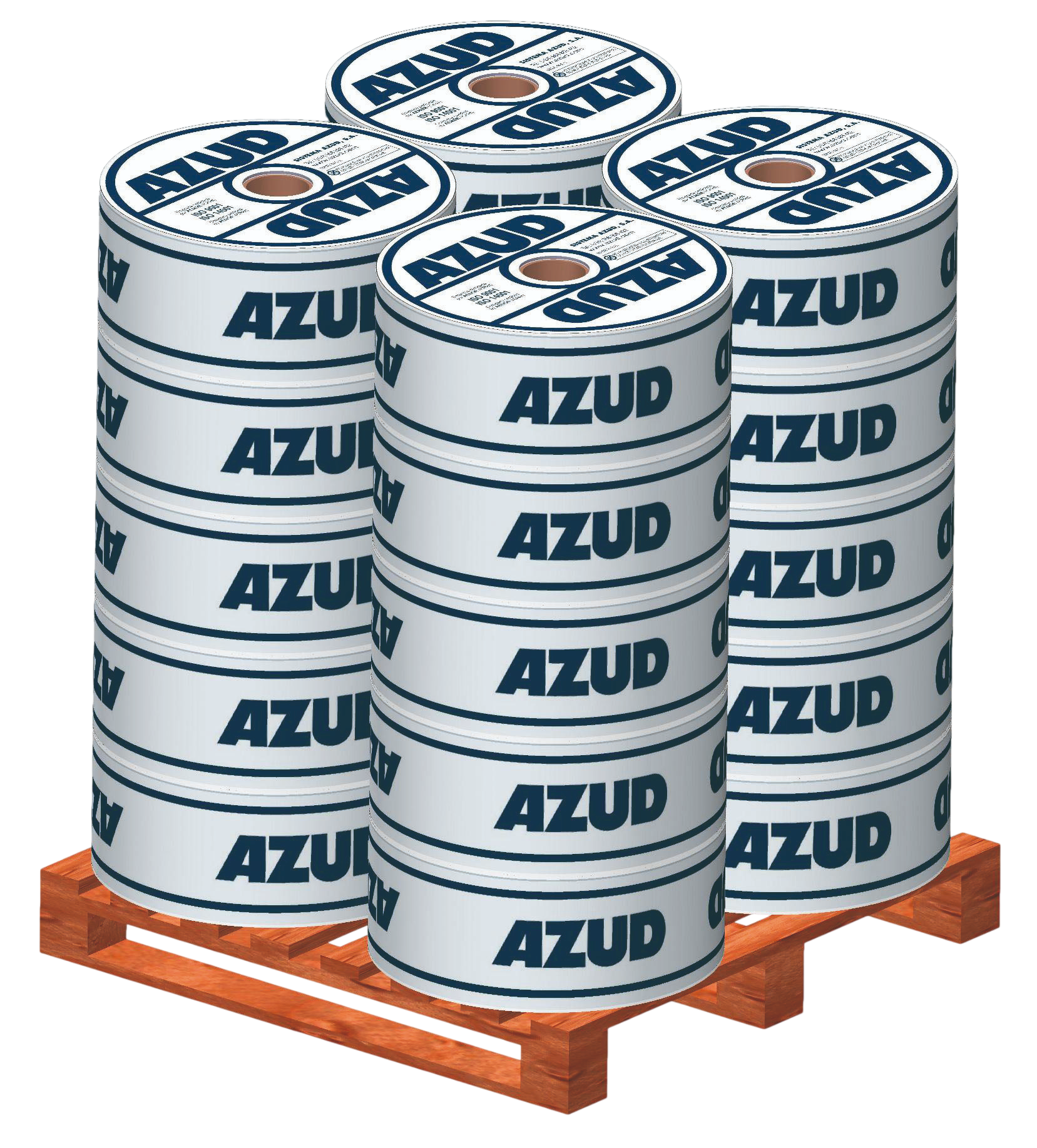 Embalaje del producto AZUD Sprint sobre palé